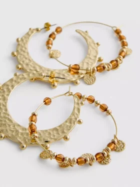 Lote de 2 aros boho de Paula Echevarría