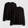 Lote de 2 camisas de algodón de manga larga