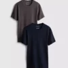 Lote de 2 camisetas de manga corta con textura acanalada