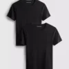 Lote de 2 camisetas de manga corta con textura acanalada
