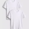 Lote de 2 camisetas de manga corta con textura acanalada