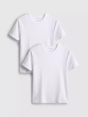 Lote de 2 camisetas de manga corta con textura acanalada