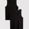 Lote de 2 camisetas sin mangas básicas
