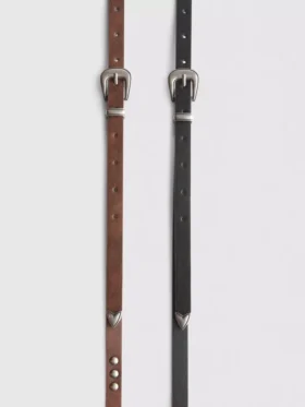 Lote de 2 cinturones con hebilla western