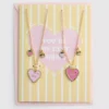 Lote de 2 collares con corazones «BFF»