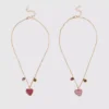 Lote de 2 collares con corazones «BFF»