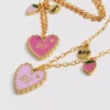Lote de 2 collares con corazones «BFF»