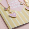 Lote de 2 collares con corazones «BFF»