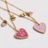 Lote de 2 collares con corazones «BFF»