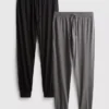 Lote de 2 pantalones de pijama de jersey
