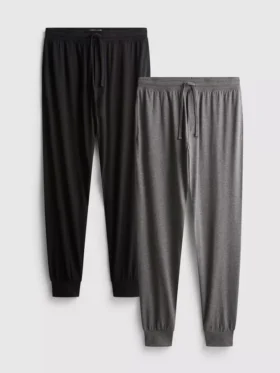 Lote de 2 pantalones de pijama de jersey