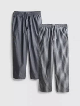 Lote de 2 pantalones de pijama de popelín