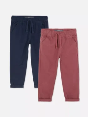 Lote de 2 pantalones de sarga