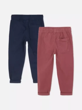 Lote de 2 pantalones de sarga