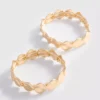 Lote de 2 pulseras de metal fundido