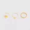 Lote de 3 anillos con conchas resistentes al agua