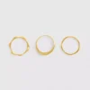 Lote de 3 anillos de diseño mixto resistentes al agua