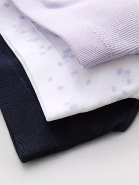 Lote de 3 bralettes sin costuras con ribetes de encaje