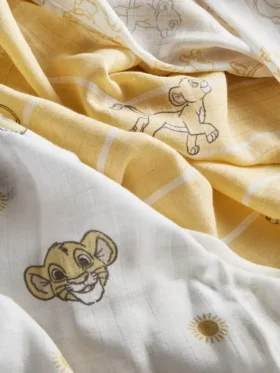 Lote de 3 paños de muselina de «El rey león» de Disney