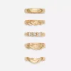 Lote de 5 anillos de diversos diseños