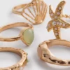 Lote de 5 anillos de estilo náutico