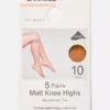 Lote de 5 medias mate hasta la rodilla