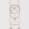 Lote de 5 pulseras con abalorios y dijes de Winnie the Pooh de Disney