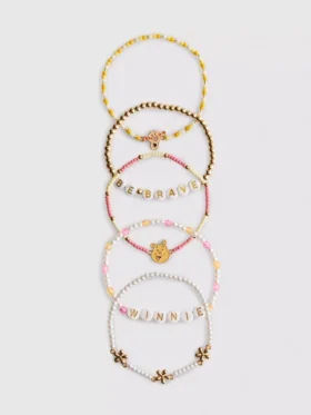 Lote de 5 pulseras con abalorios y dijes de Winnie the Pooh de Disney