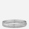 Lote de 6 brazaletes de metal pulido