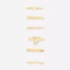 Lote de 8 anillos con iniciales de strass