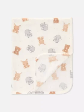 Manta de felpa para bebé con motivos de animales