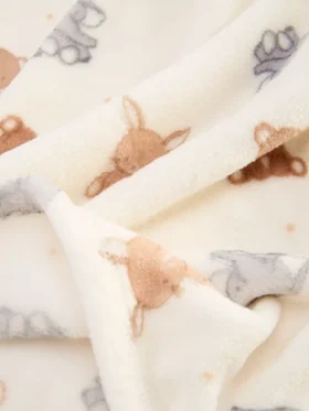 Manta de felpa para bebé con motivos de animales