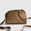 Mini bolso bandolera de imitación de ante