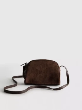Mini bolso bandolera de imitación de ante
