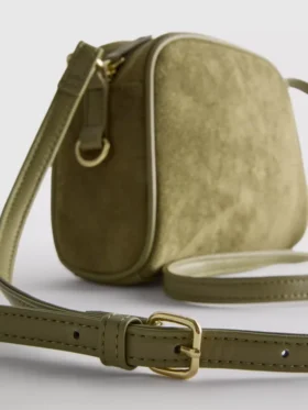 Mini bolso bandolera de imitación de ante