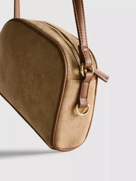 Mini bolso bandolera de imitación de ante