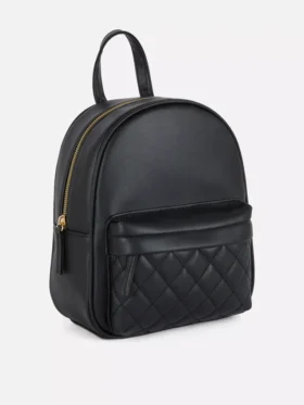 Mini mochila con acolchado en forma de rombos