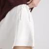 Minifalda-pantalón con lazos laterales de mezcla de lino