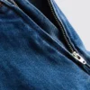 Minifalda-pantalón corta de denim de algodón