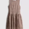 Minivestido arrugado con textura
