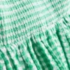 Minivestido bandeau de algodón a cuadros vichy