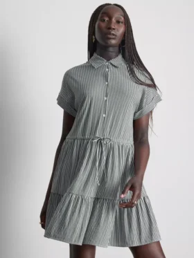 Minivestido camisero con cuello