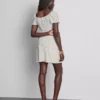 Minivestido con mangas casquillo arrugadas