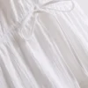 Minivestido de algodón con cuello en V y volantes
