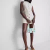 Minivestido de denim de algodón con botones