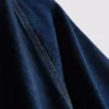 Minivestido de denim de algodón con mangas abullonadas