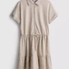 Minivestido de manga corta con volantes