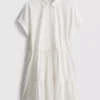 Minivestido de manga corta con volantes