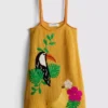 Minivestido de playa de ganchillo bordado