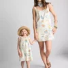 Minivestido recto estampado
